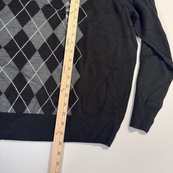NWT Dockers Comfort Sweater Mens XL Black Argyle Diamond Long Sleeve Pullover - Picture 6 of 6